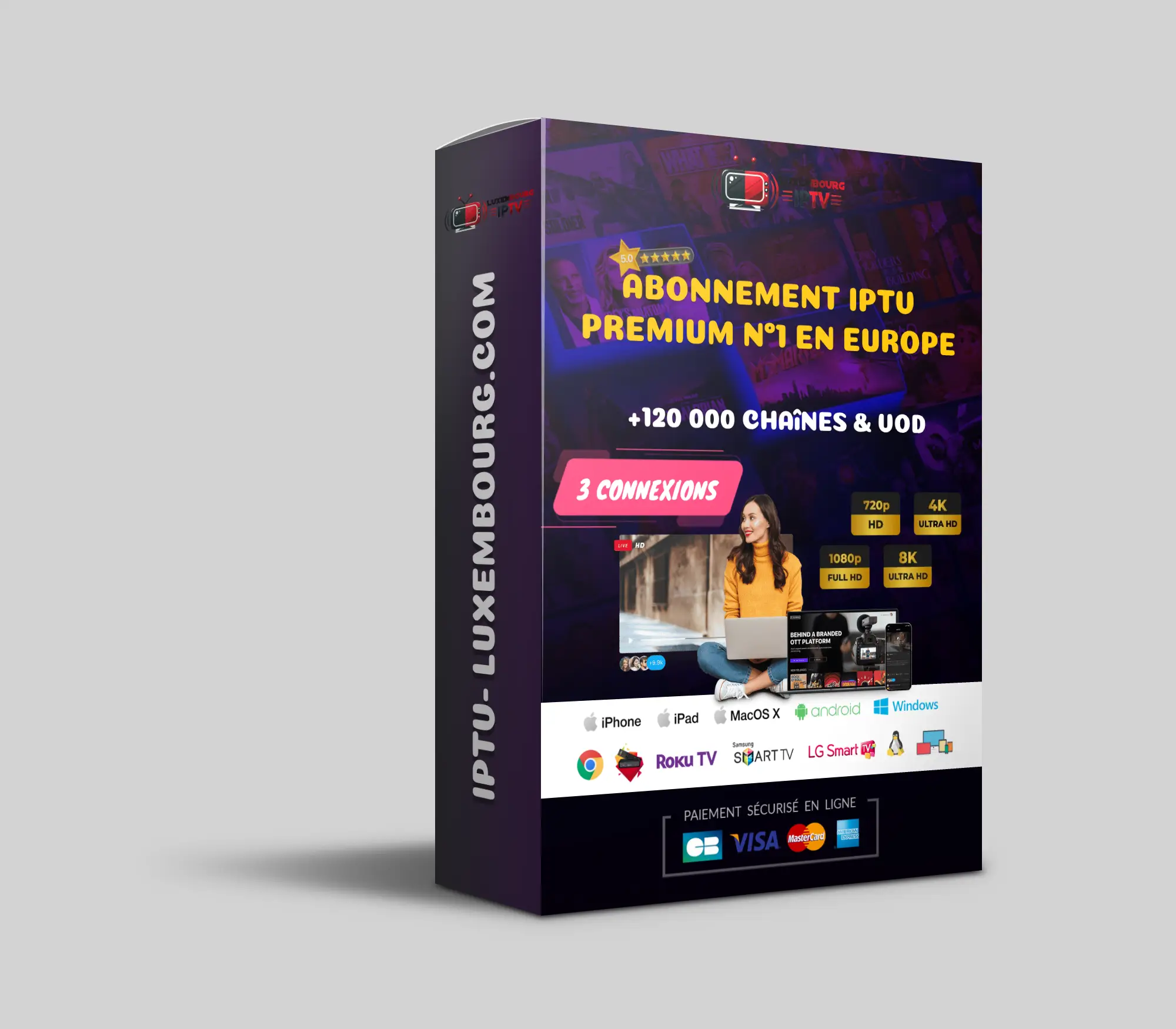 Abonnement IPTV 3 Mois – 3 Connexions – IPTV Luxembourg – Abonnement Premium N°1
